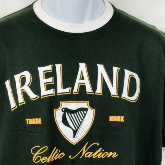 Ireland Celtic Nation T-Shirt Green and White Sz L - Picture 4 of 8